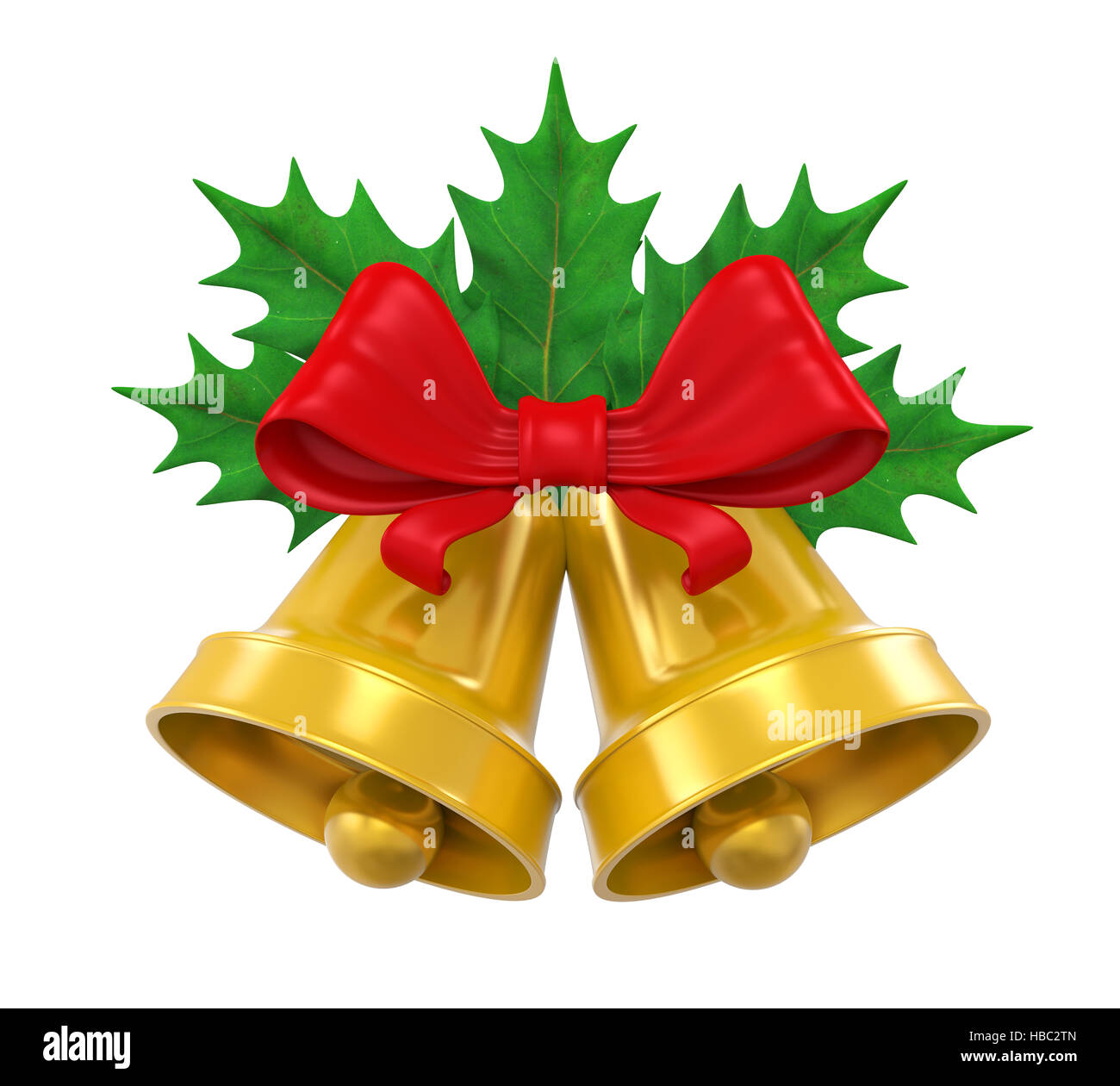 Golden Christmas Bells Stock Photo Alamy