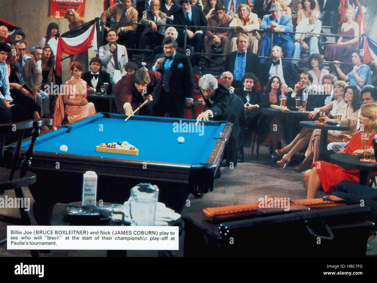 THE BALTIMORE BULLET, leaning over pool table from left: Bruce ...