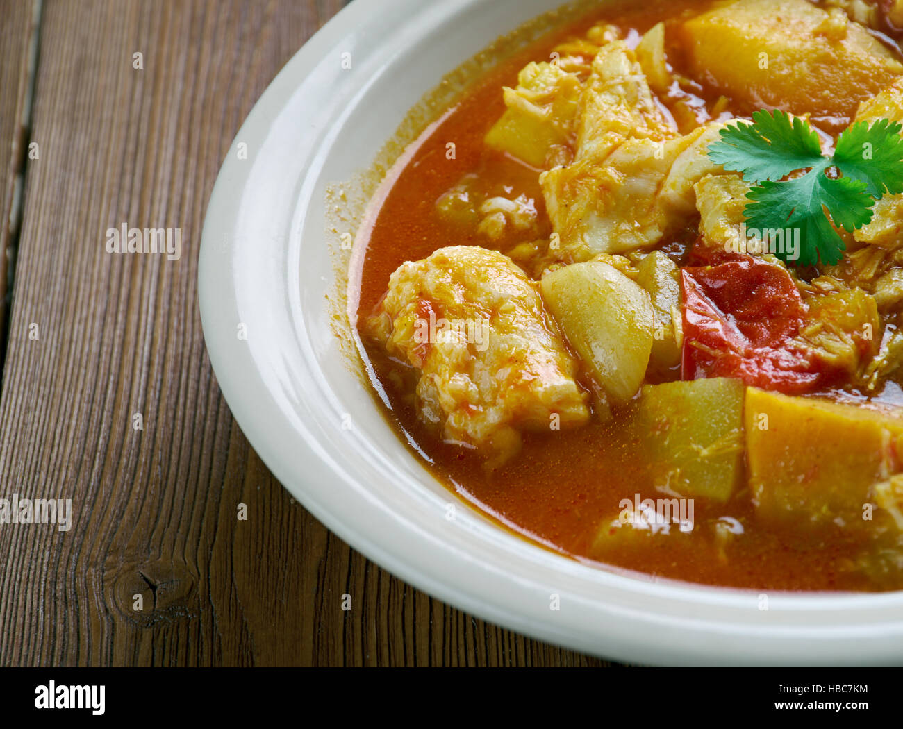 Spiced haddock chowder Stock Photo Alamy