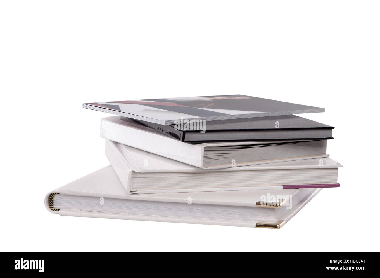 Stack of books isolated on white background Stock Photo - Alamy
