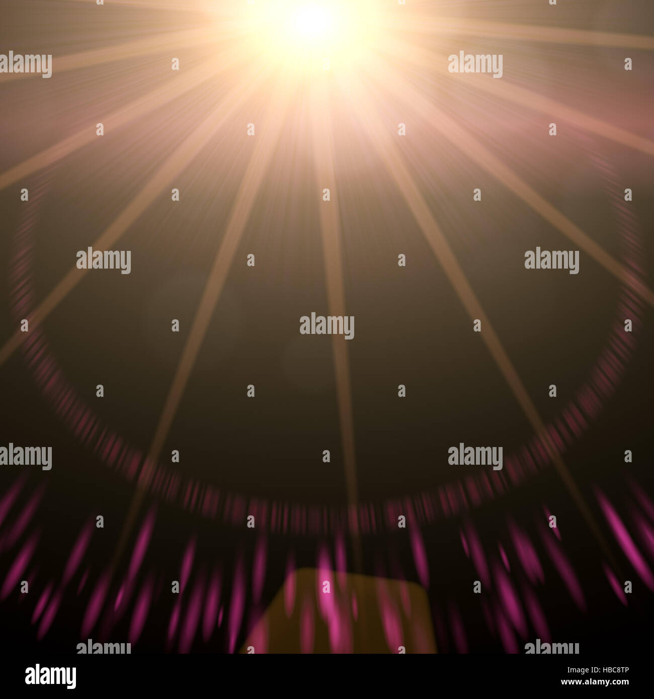 sun with rays ands sparkles Stock Photo Alamy
