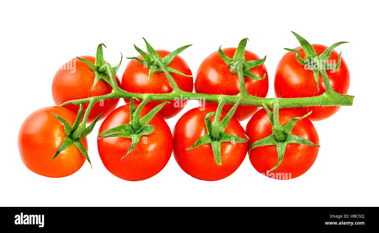 Cherry tomatoes isolated on a white background Stock Photo - Alamy