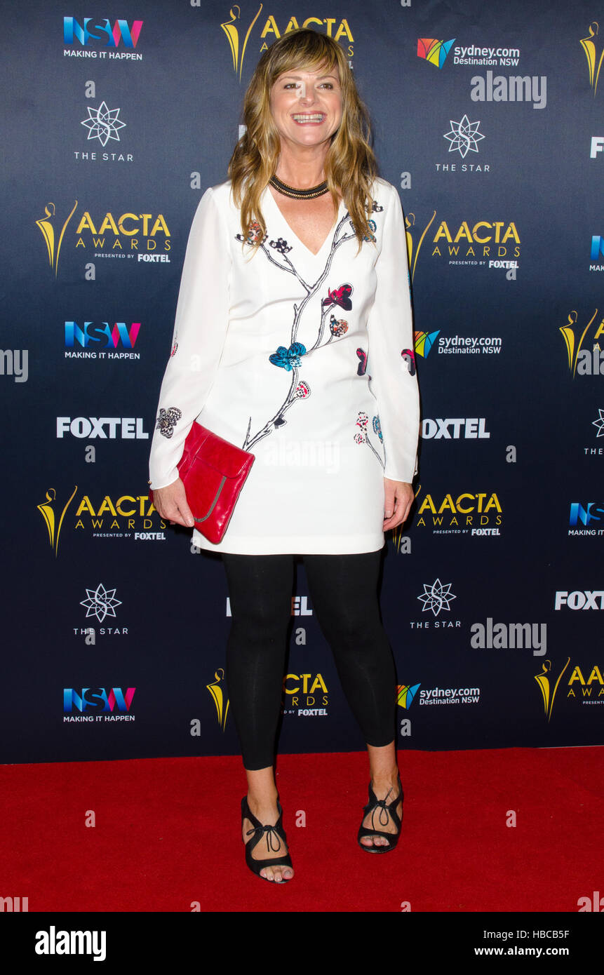 Sydney, Australia, 5th December 2016:  Celebrities and VIP’s pose on the red carpet during the 6th AACTA Awards Industry Luncheon which took place at the Star in Sydney. Pictured is Julia Zemiro Credit:  mjmediabox / Alamy Live News Stock Photo
