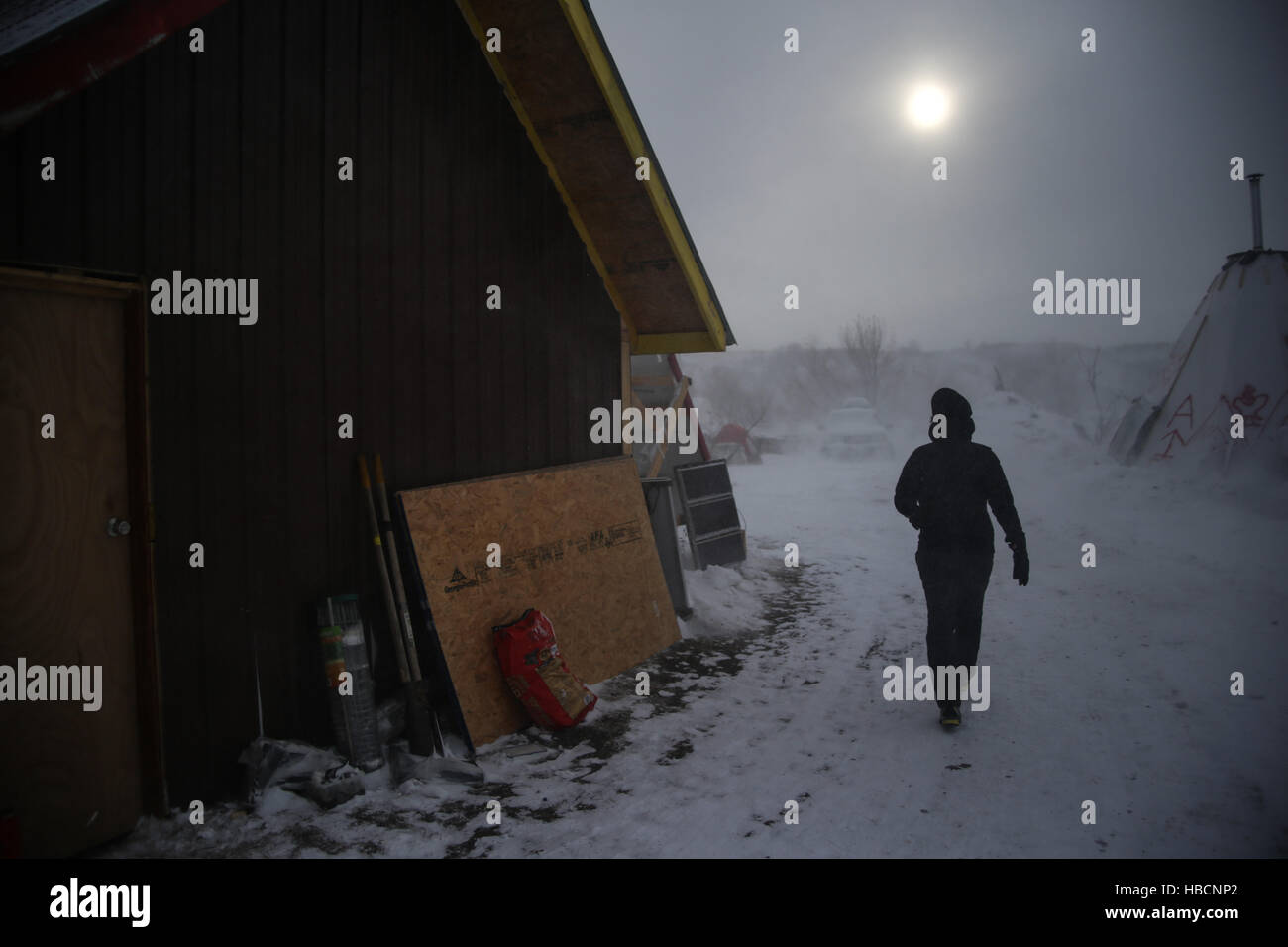 Cannon Ball, North Dakota, USA. 6th Dec, 2016. DIANA WU, a family