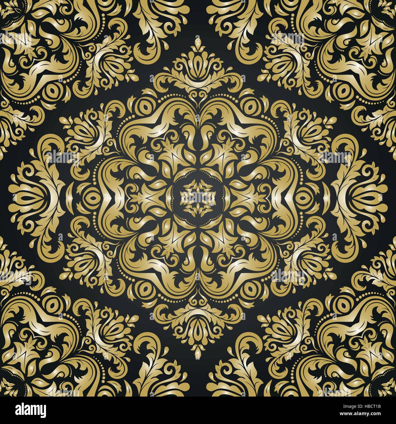 Seamless Damask Vector Background Stock Vector Image & Art - Alamy