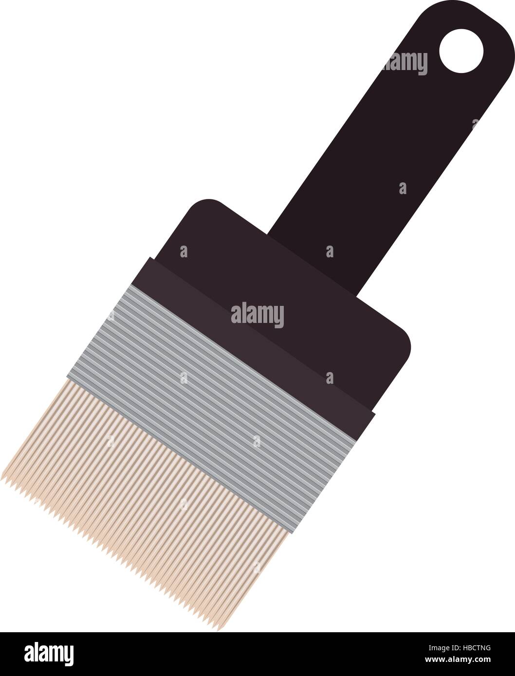 Paint brush icon. Tool instrument repair and construction theme ...
