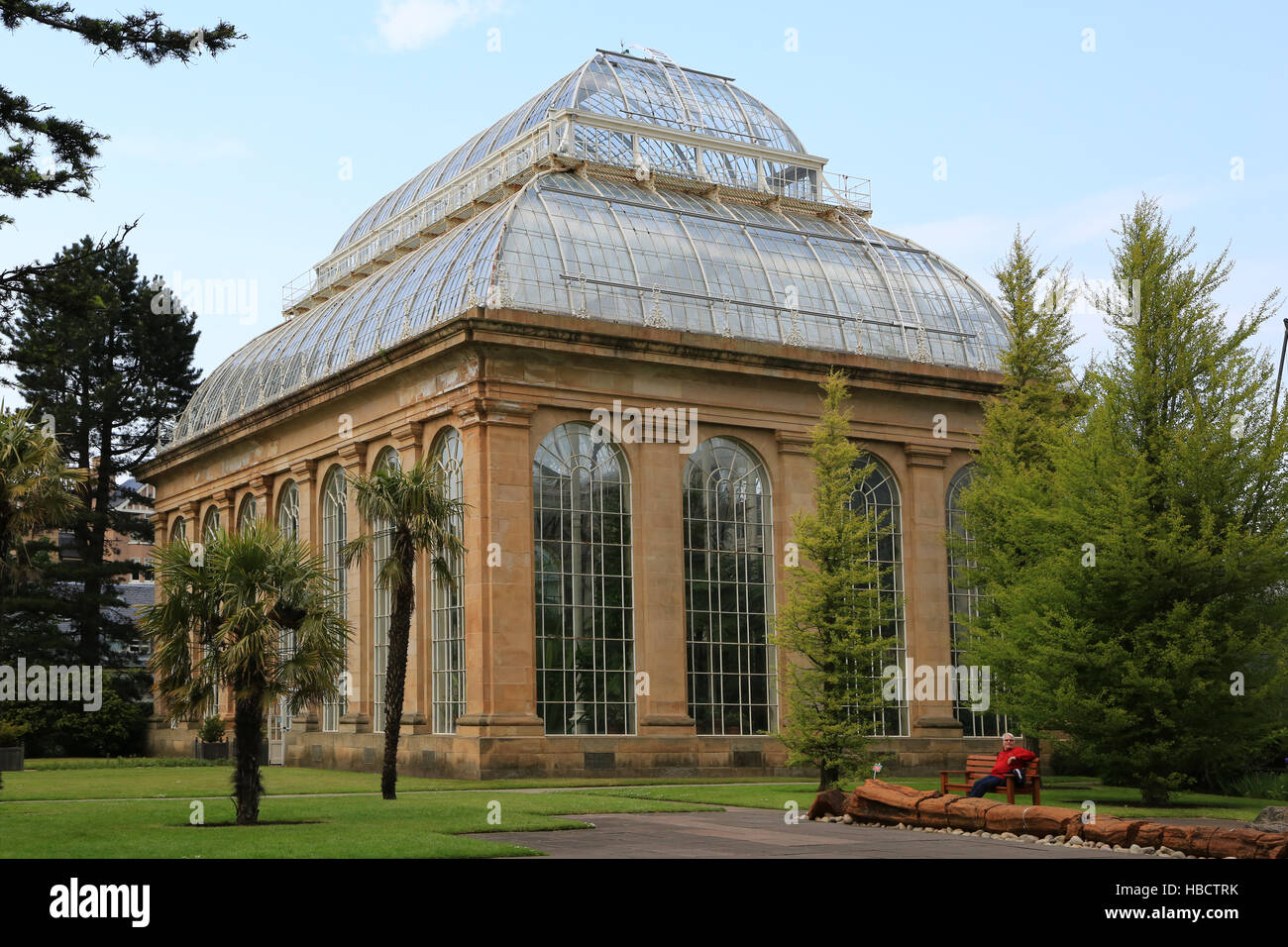 Edinburgh, Royal Botanic Garden, Palm House Stock Photo