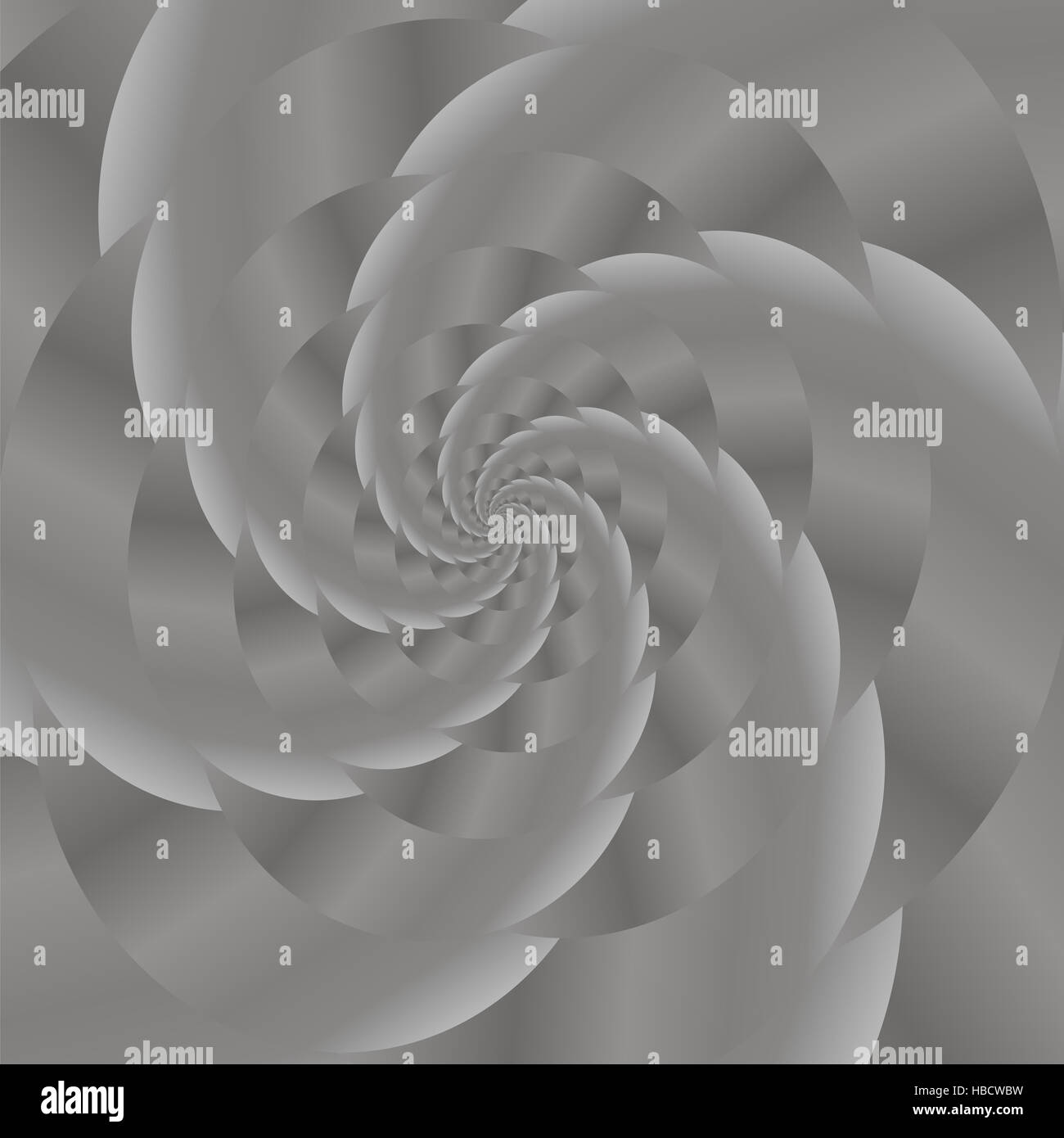 Grey Spiral Background. Fractal Pattern Stock Photo