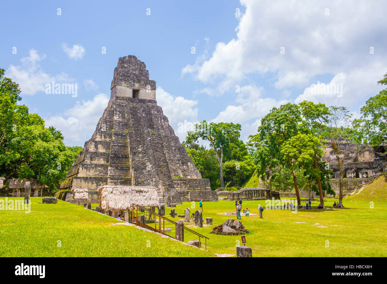 The archaeological site of the pre-Columbian Maya civilization in Tikal National Park , Guatemala.  The park is UNESCO World Heritage Site since 1979 Stock Photo