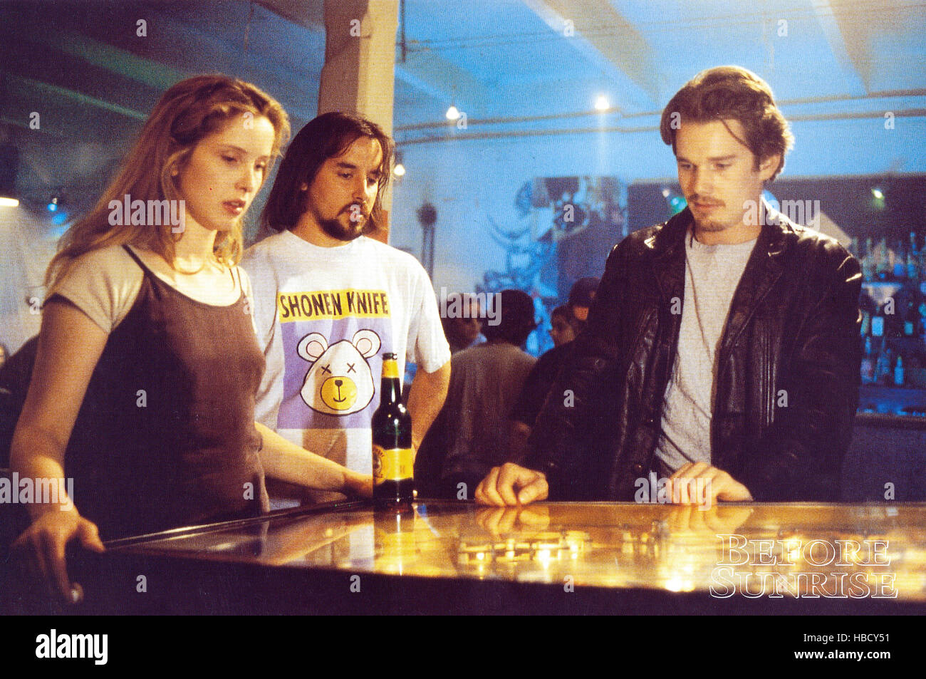 BEFORE SUNRISE, Julie Delpy (left), Ethan Hawke (right), 1995