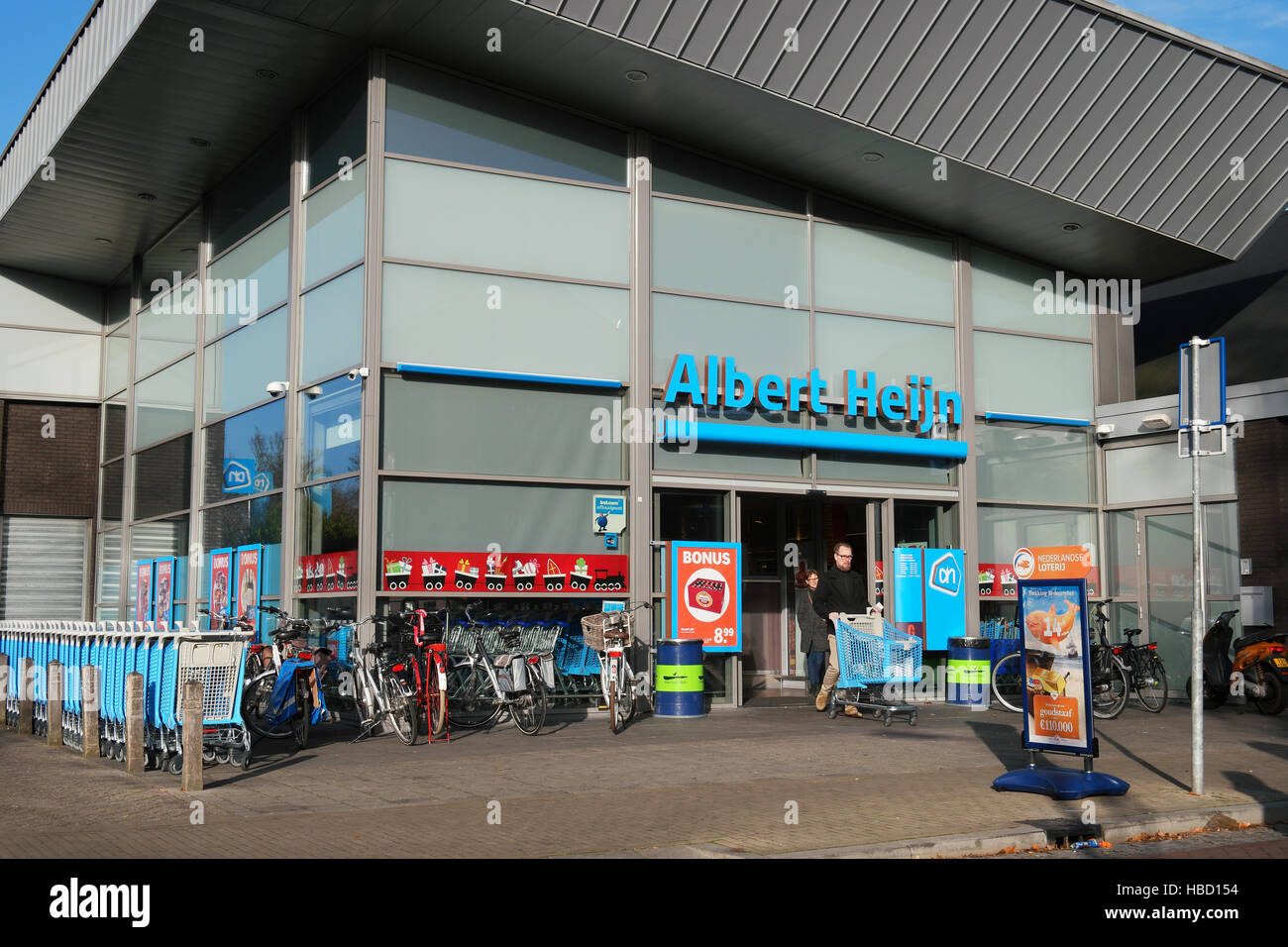 Albert Heijn Supermarket in The Netherlands Stock Photo