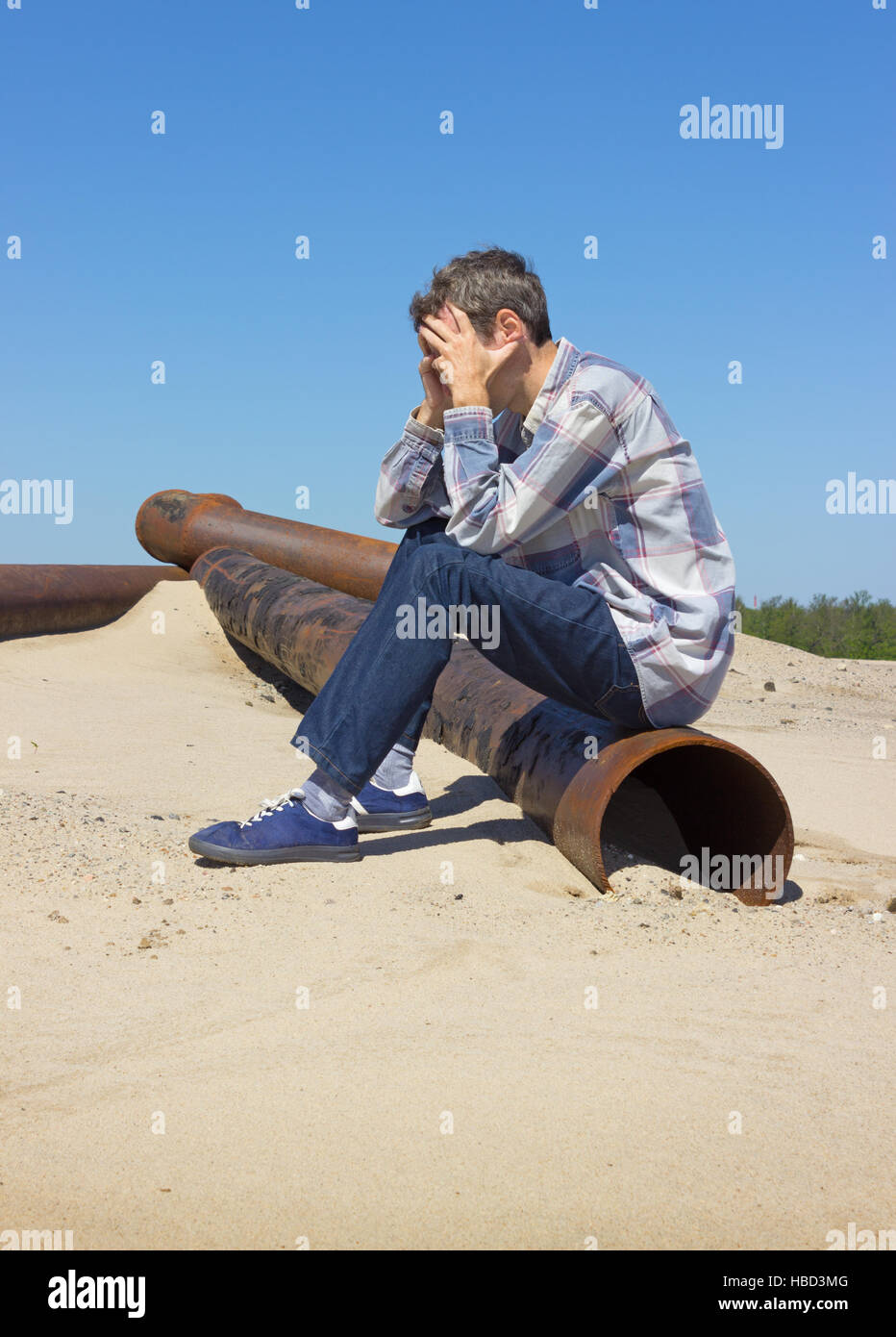 Lonely young man hi-res stock photography and images - Alamy
