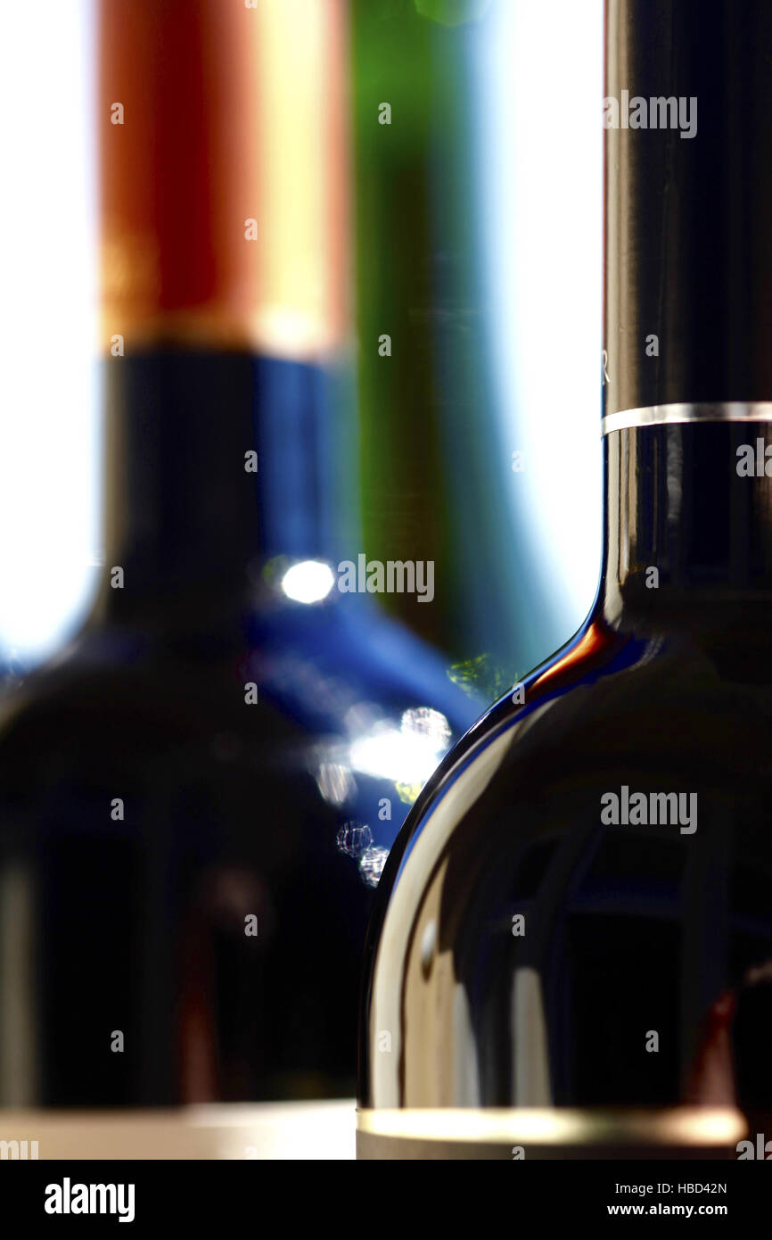 wine bottles Stock Photo