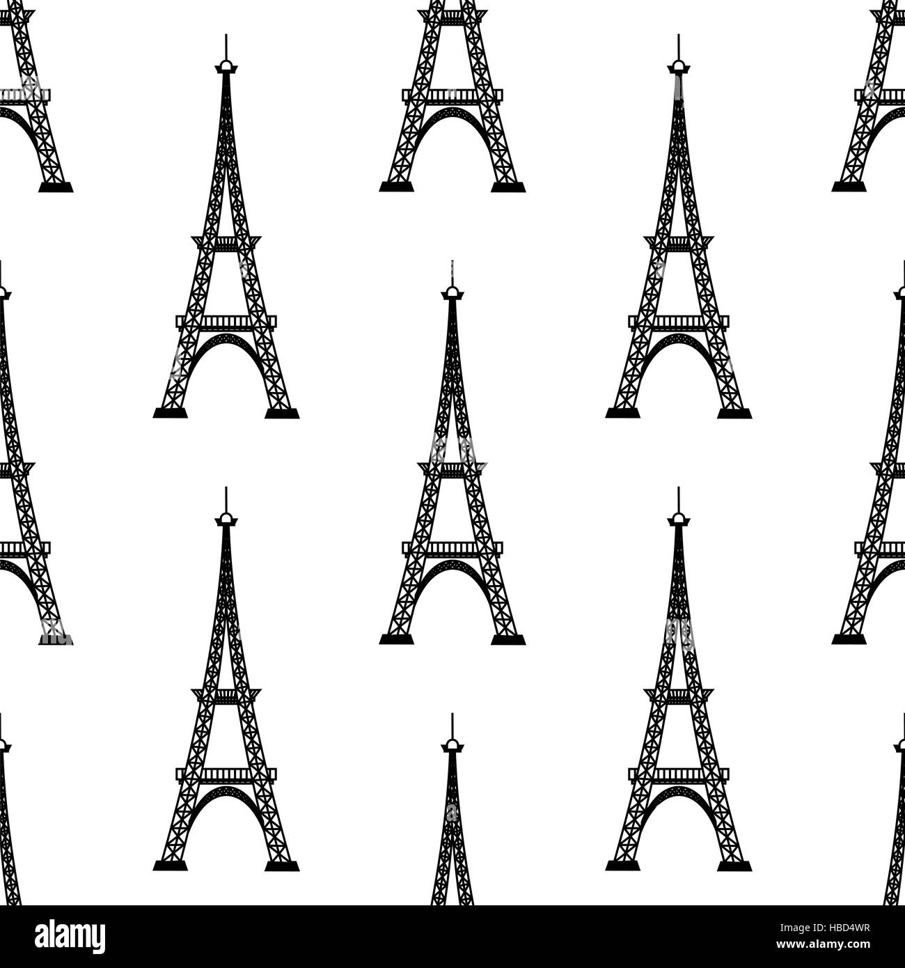 Eiffel Tower Seamless Background Stock Photo