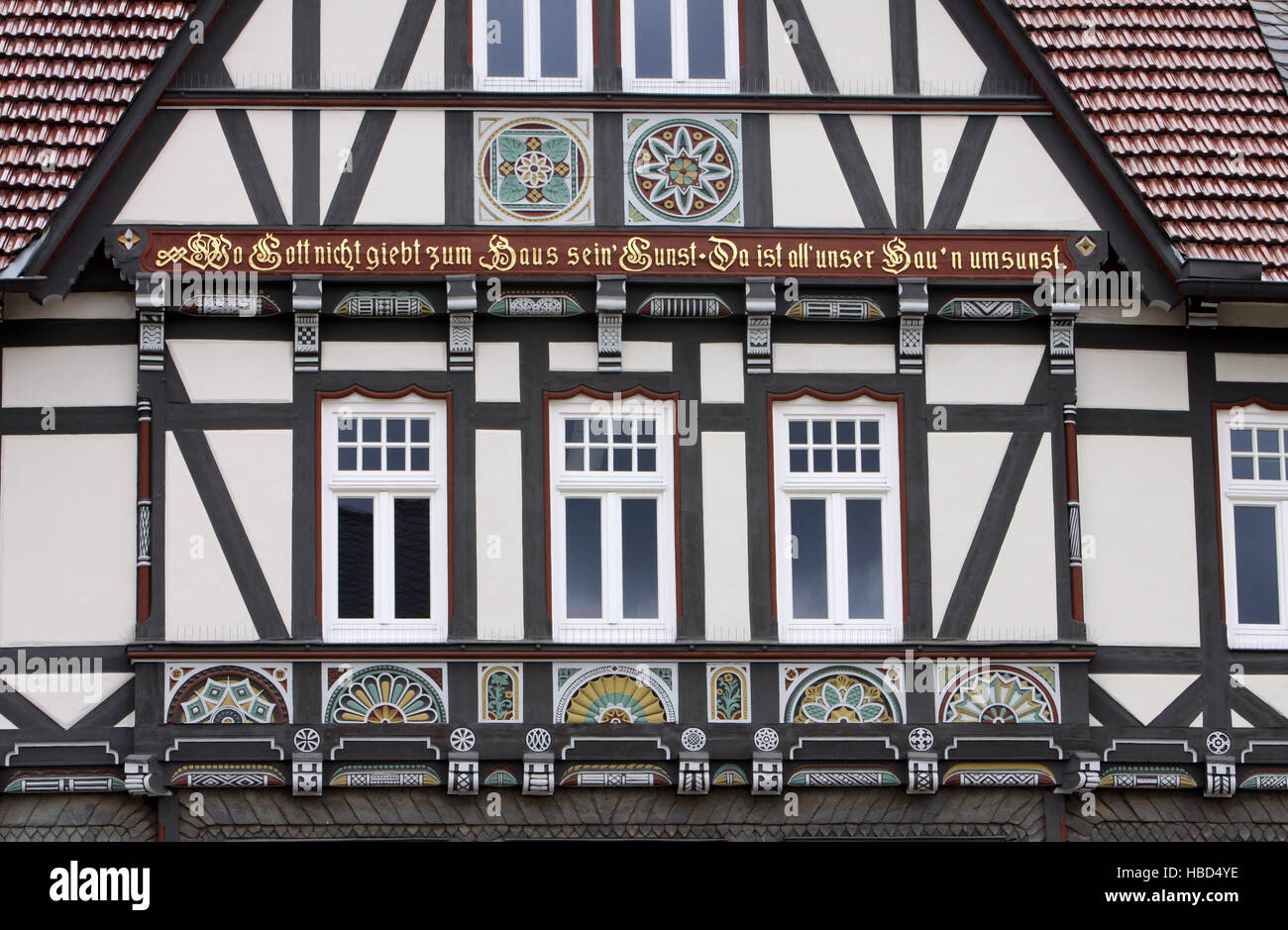 Fachwerkhaus in der historischen Altstadt Stock Photo