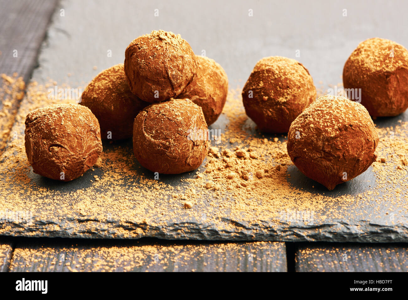 Homemade chocolate truffles Stock Photo Alamy