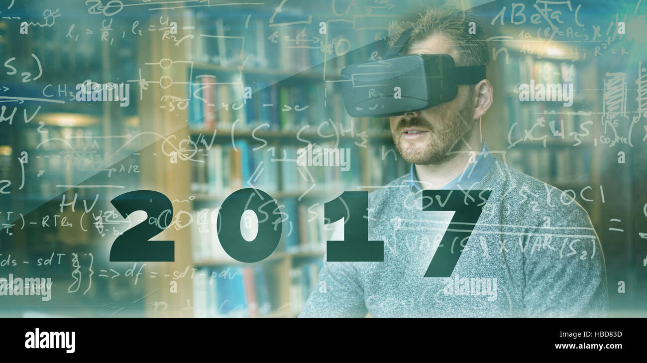 Composite image of digital image of new year 2017 Stock Photo
