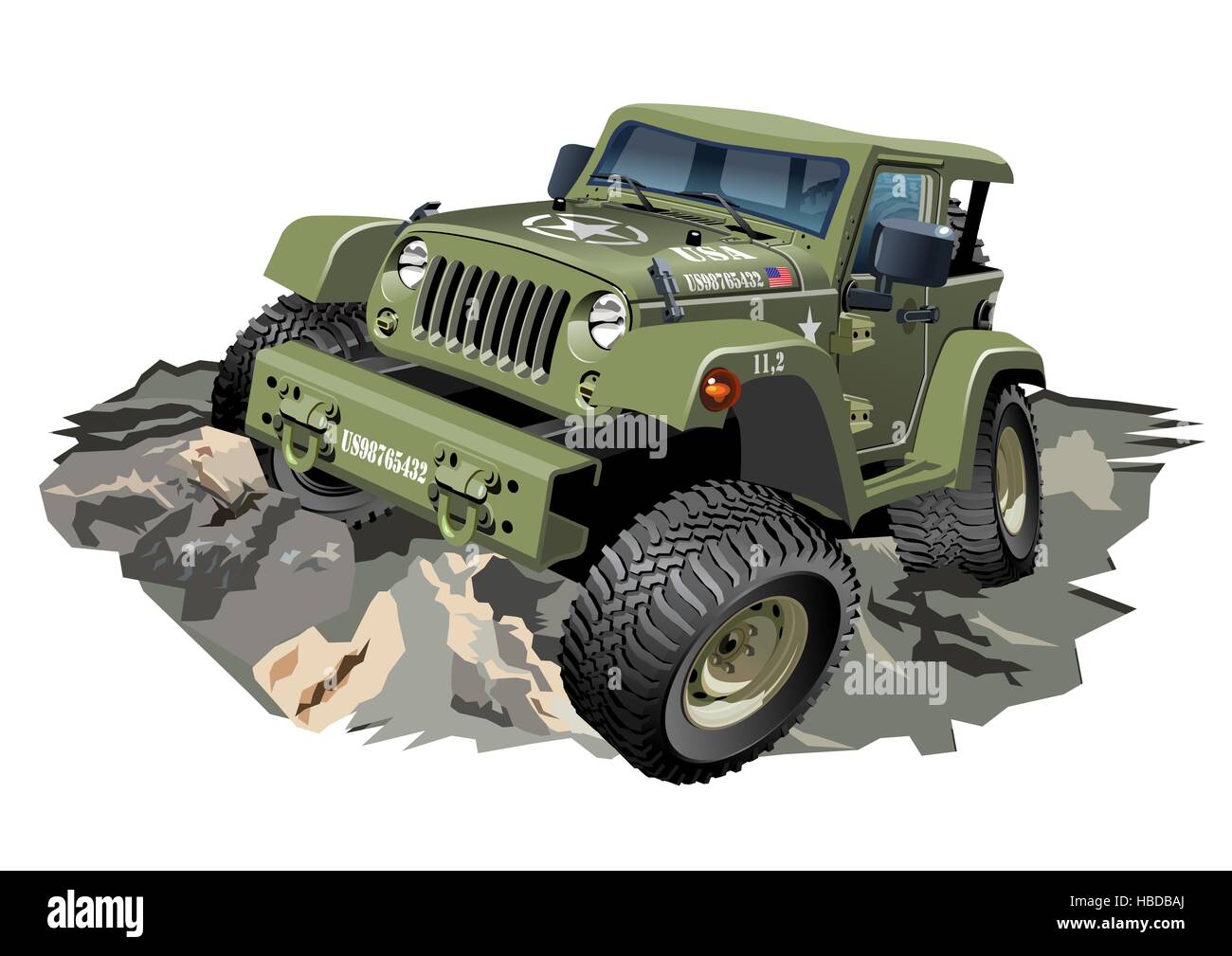 Cartoon jeep hi-res stock photography and images - Alamy