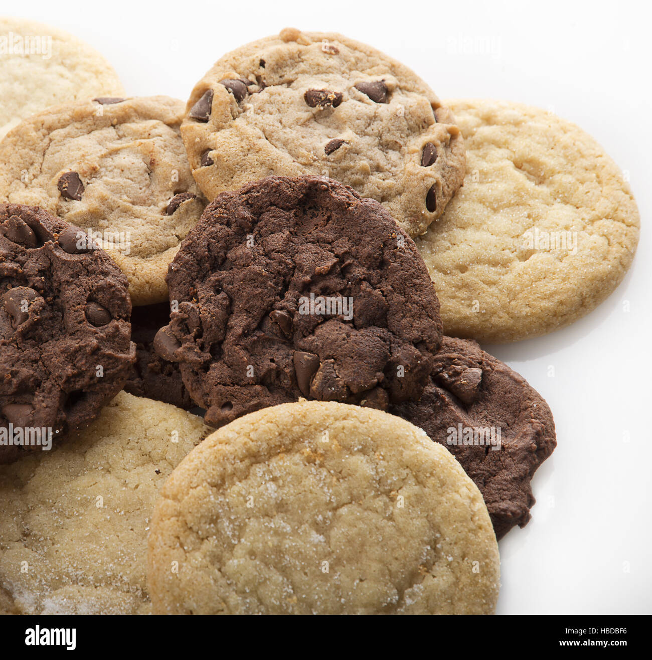 Mixed Cookies pile Stock Photo