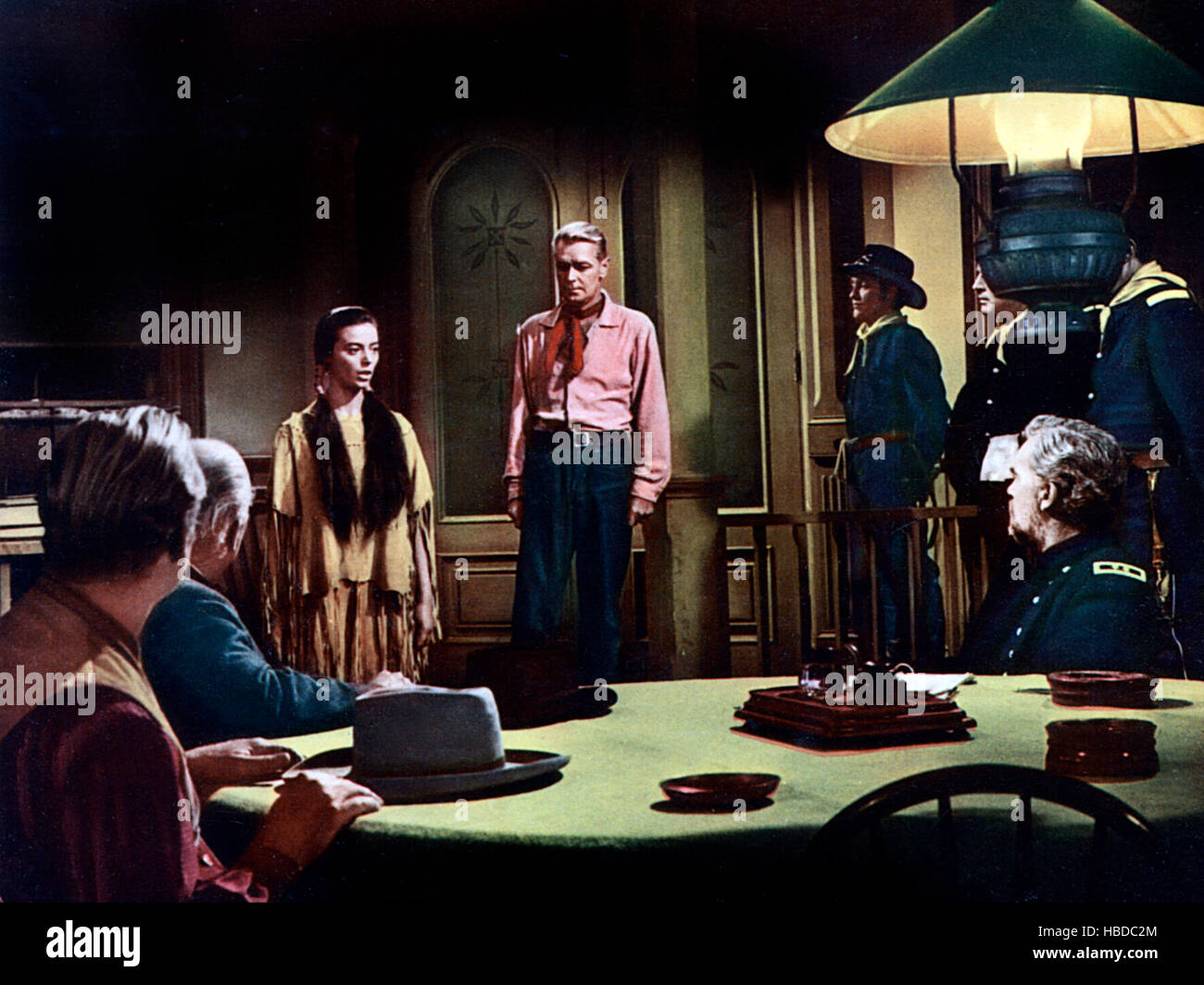 DRUM BEAT, standing center lr Marisa Pavan, Alan Ladd, 1954 Stock