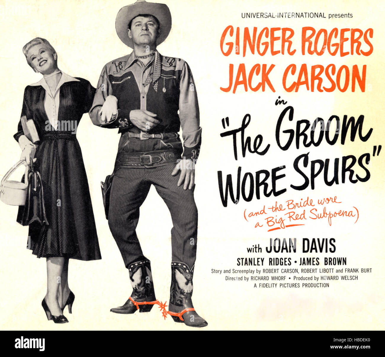 THE GROOM WORE SPURS, Ginger Rogers, Jack Carson, 1951 Stock Photo Alamy