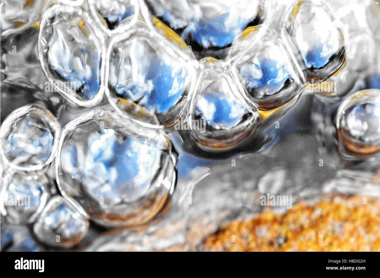 Pearls in water from air Stock Photo