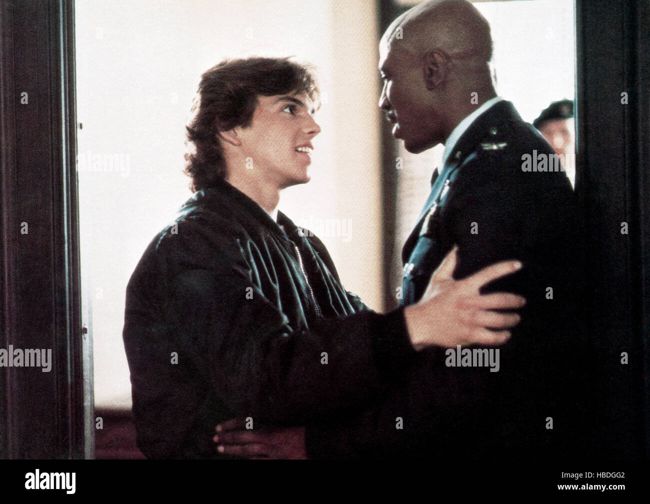 IRON EAGLE, from left, Jason Gedrick, Louis Gossett, Jr., 1986
