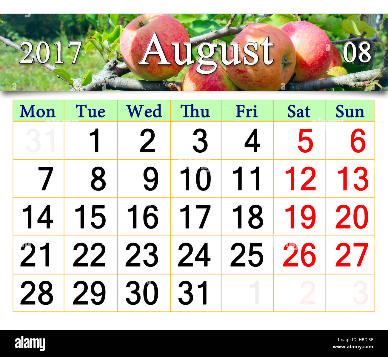 beautiful-calendar-for-august-2017-year-with-ripe-apples-on-the-branch