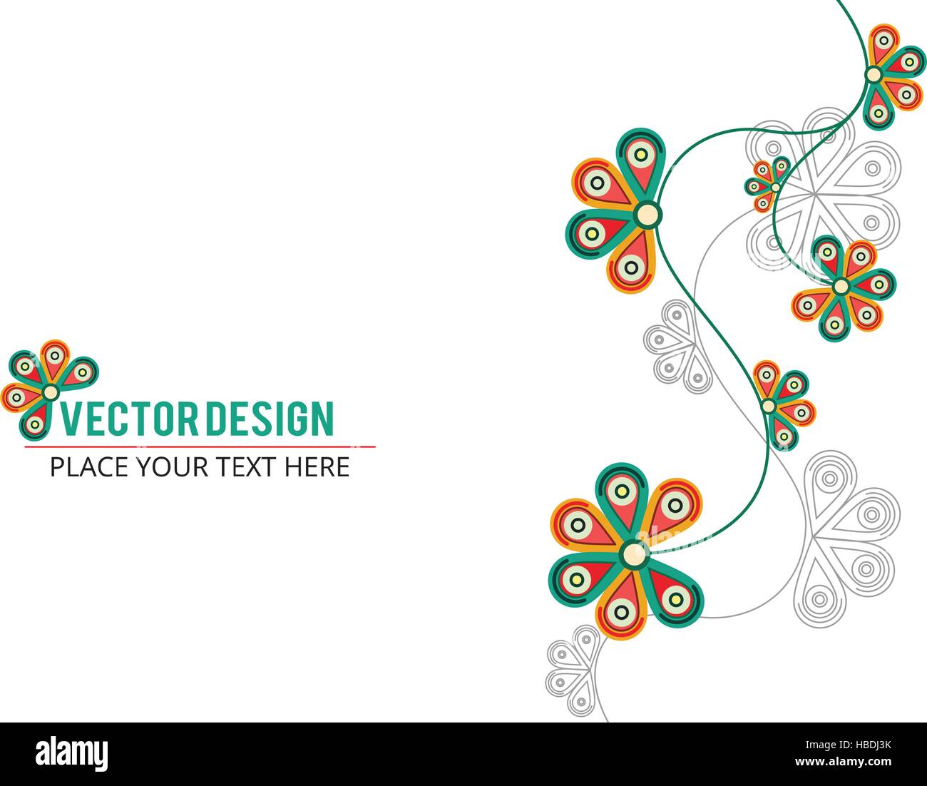 Vector illustration of flower abstract background Stock Vector Image ...