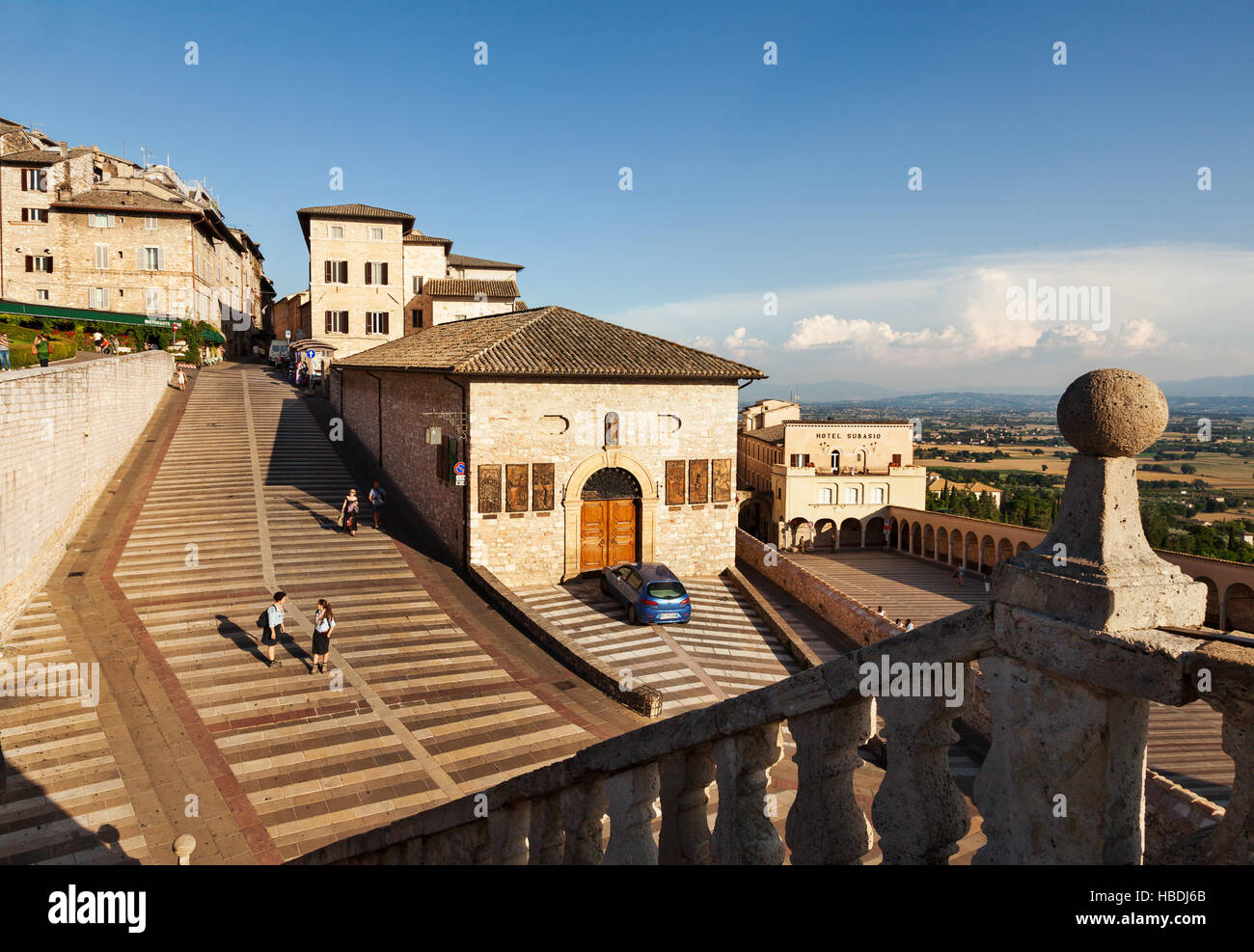 Assisi at sunset. Italy Stock Photo