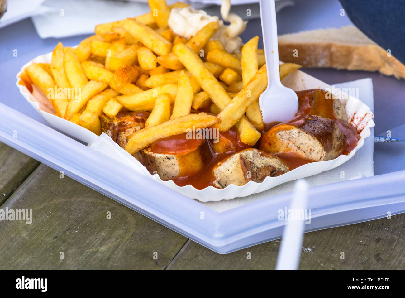 French Fries Small Brown Paper Bag Stock Photo 70507747