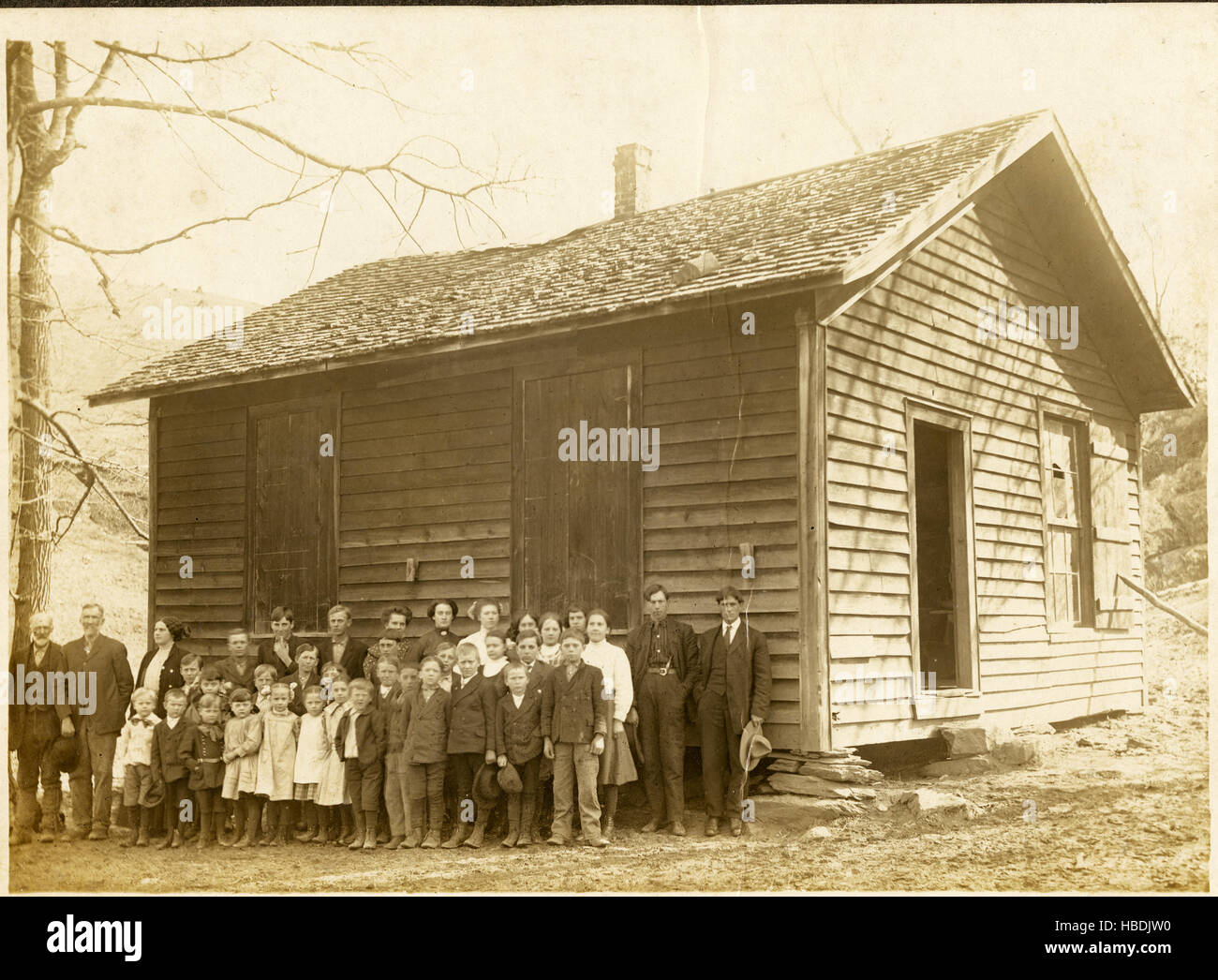 Possum Hollow Schoolhouse Floyd County Virginia Stock Photo