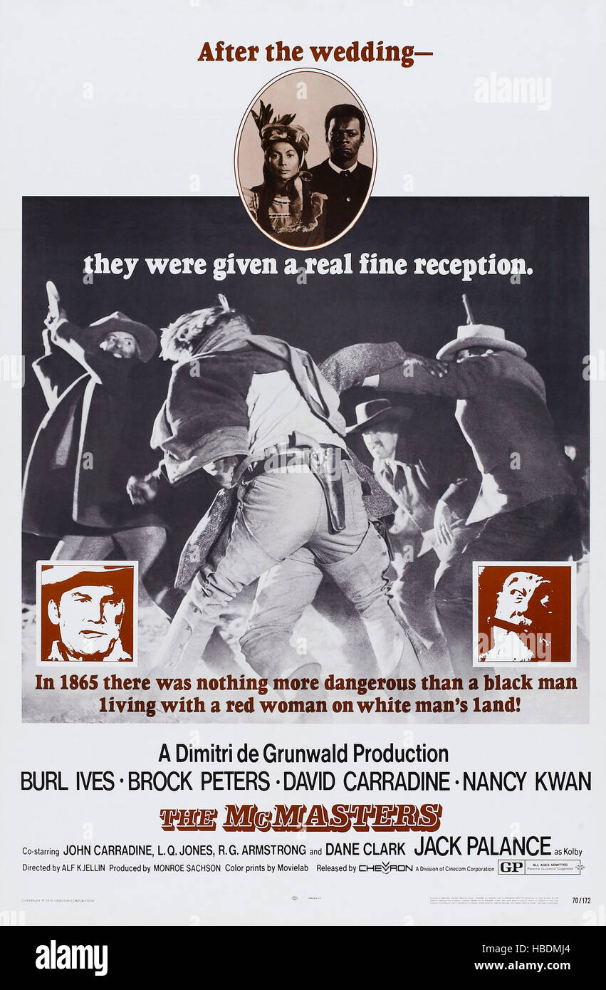 THE MCMASTERS, US poster art, top from left Nancy Kwan, Brock Peters; bottom inserts from left