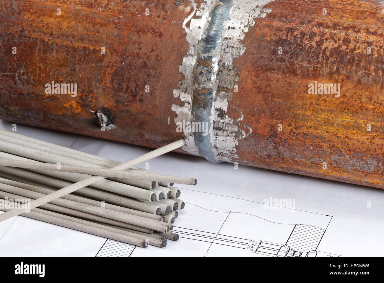 Electrodes for manual arc welding Stock Photo Alamy