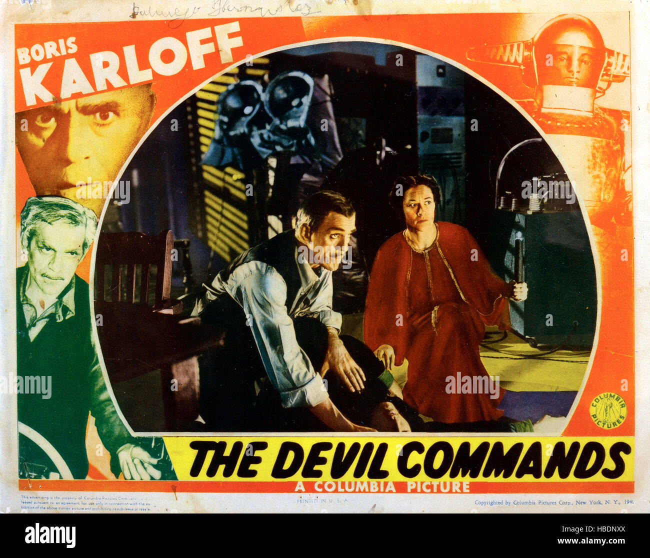THE DEVIL COMMANDS, Boris Karloff, Anne Revere, 1941 Stock Photo