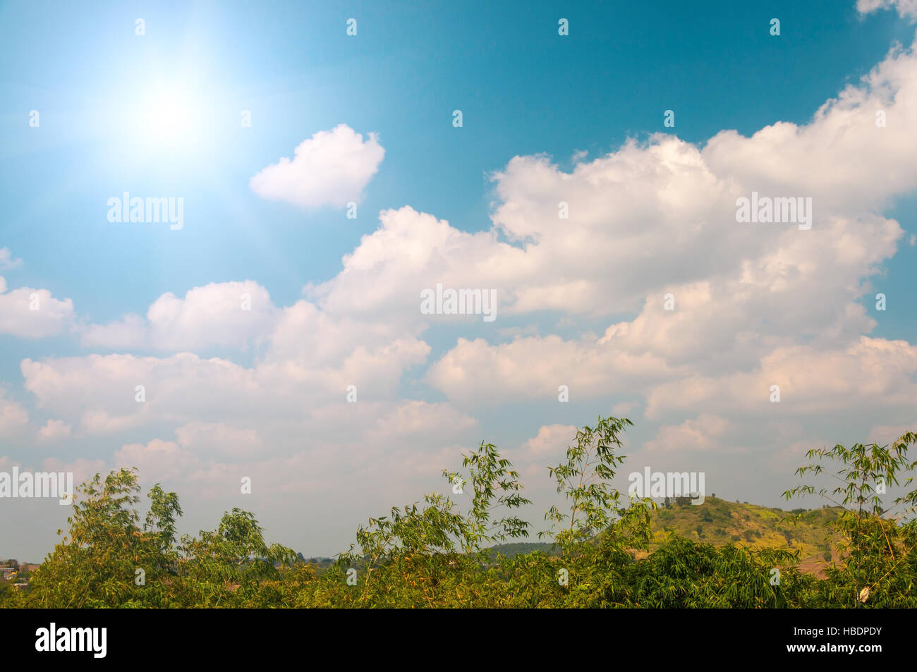 Abstract background of blue sky and clouds Stock Photo - Alamy