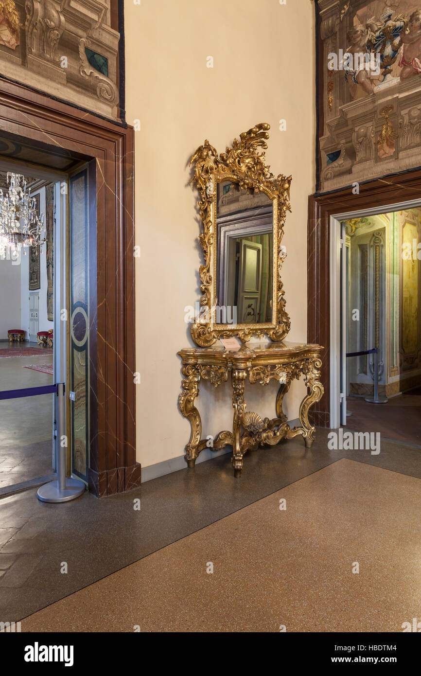 A beautifully decorated room in the Palazzo Medici Riccardi, Florence. Stock Photo