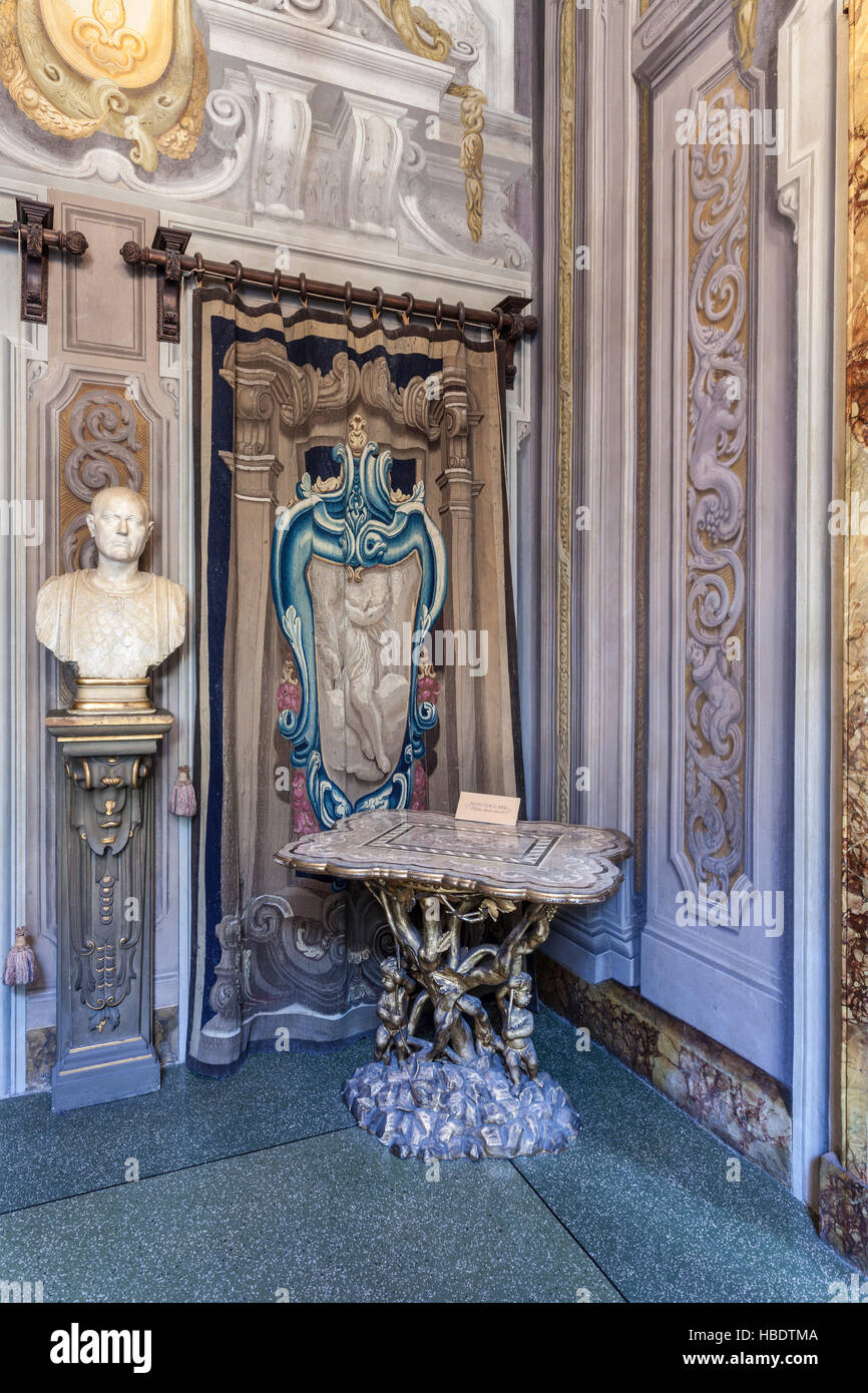 A beautifully decorated room in the Palazzo Medici Riccardi, Florence. Stock Photo