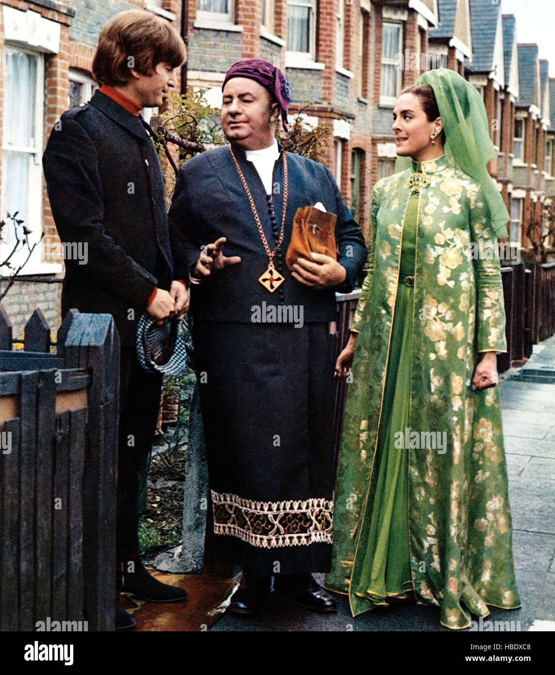 Help From Left John Lennon Leo Mckern Eleanor Bron 1965 Stock Photo Alamy