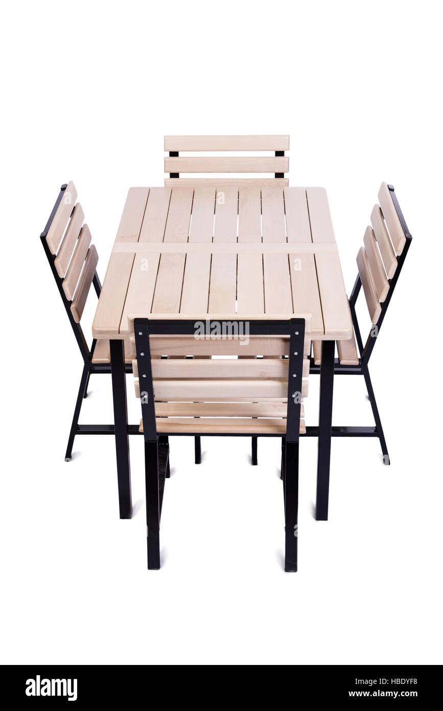 Table furniture isolated on the white Stock Photo - Alamy