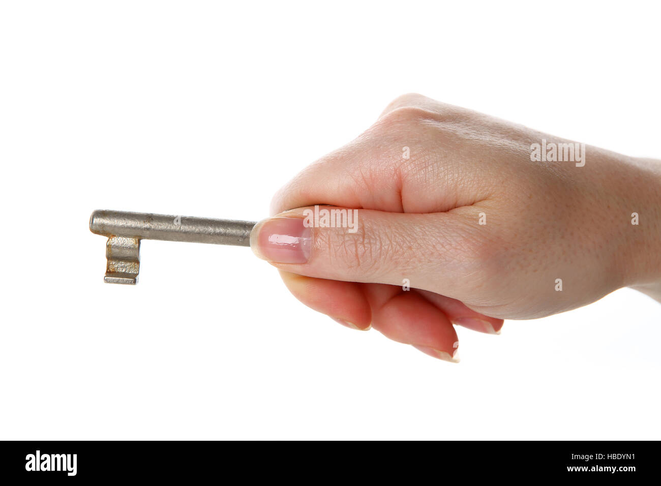 hand with key Stock Photo