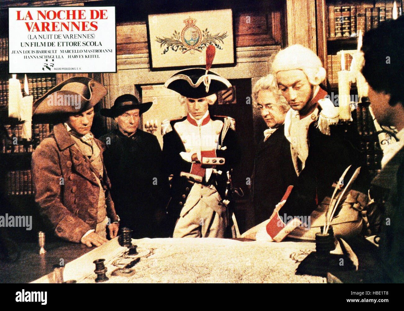 LA NUIT DE VARENNES, (aka LA NOCHE DE VARENNES), standing from left: Harvey  Keitel as Thomas Paine, Jean-Louis Barrault, Hugues Stock Photo - Alamy