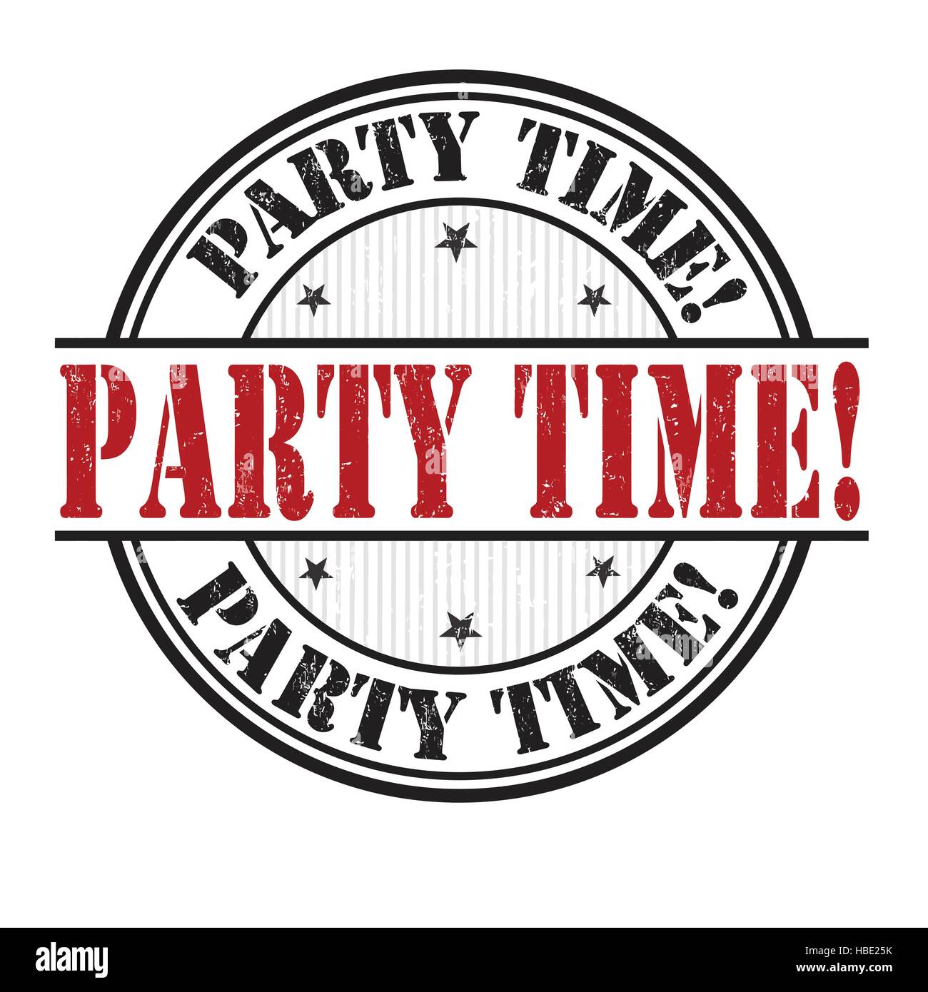 Party time grunge rubber stamp on white background Stock Vector Image ...