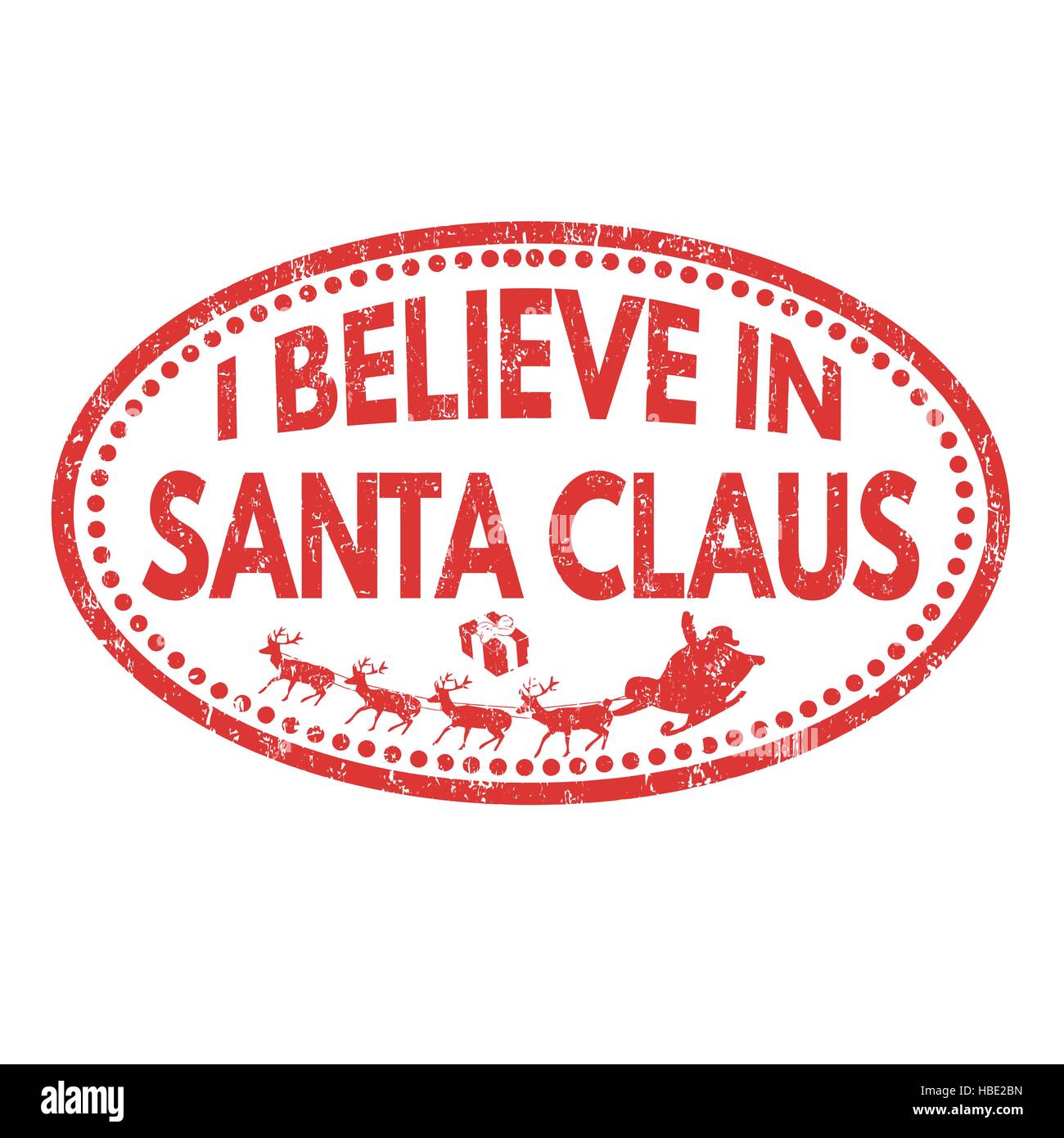 I believe in Santa Claus grunge rubber stamp on white background, vector illustration Stock Vector