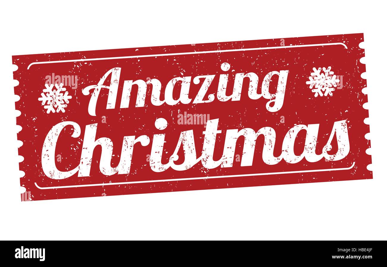 Amazing Christmas grunge rubber stamp on white background, vector ...