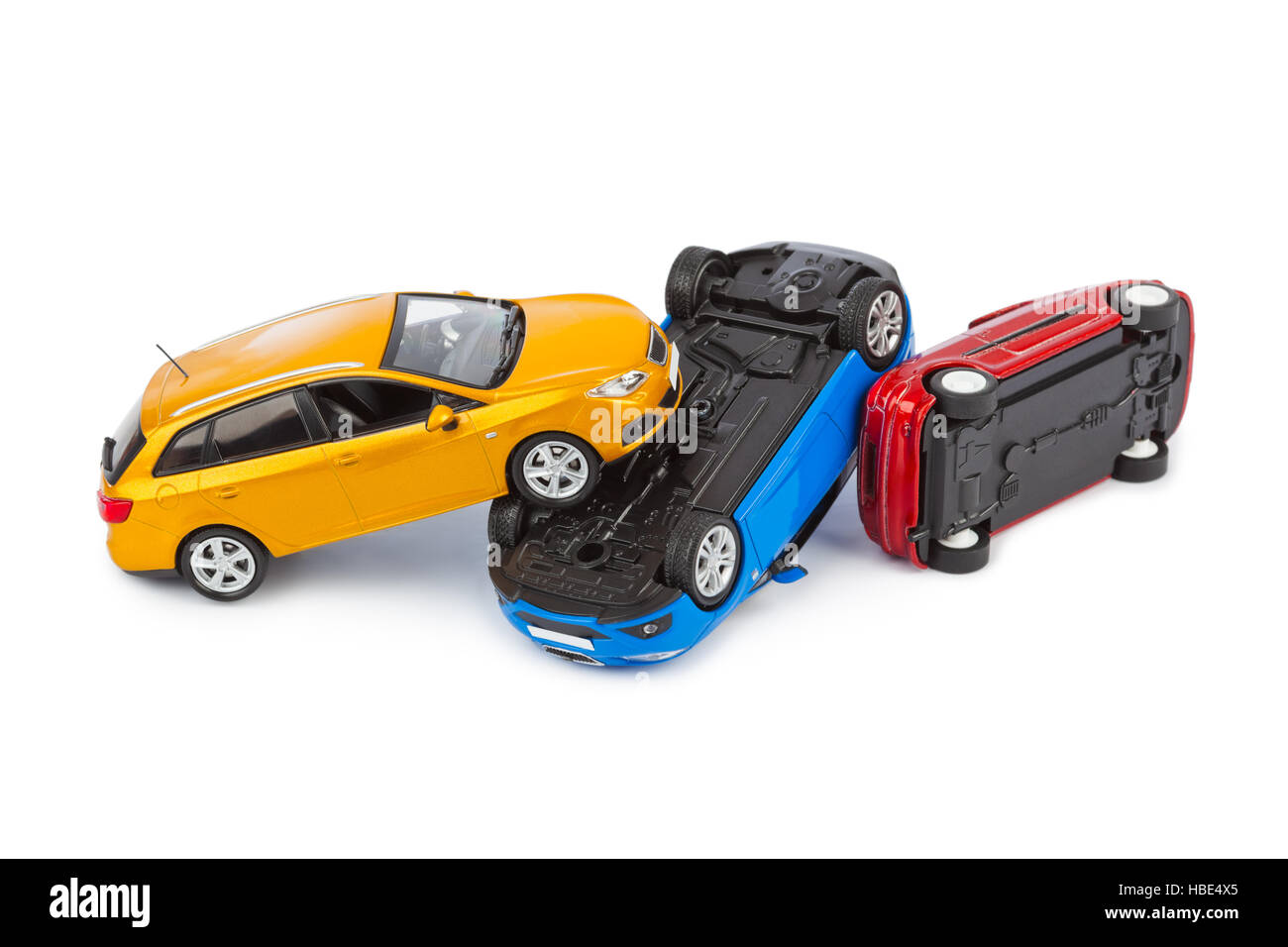 Crash toy cars Stock Photo