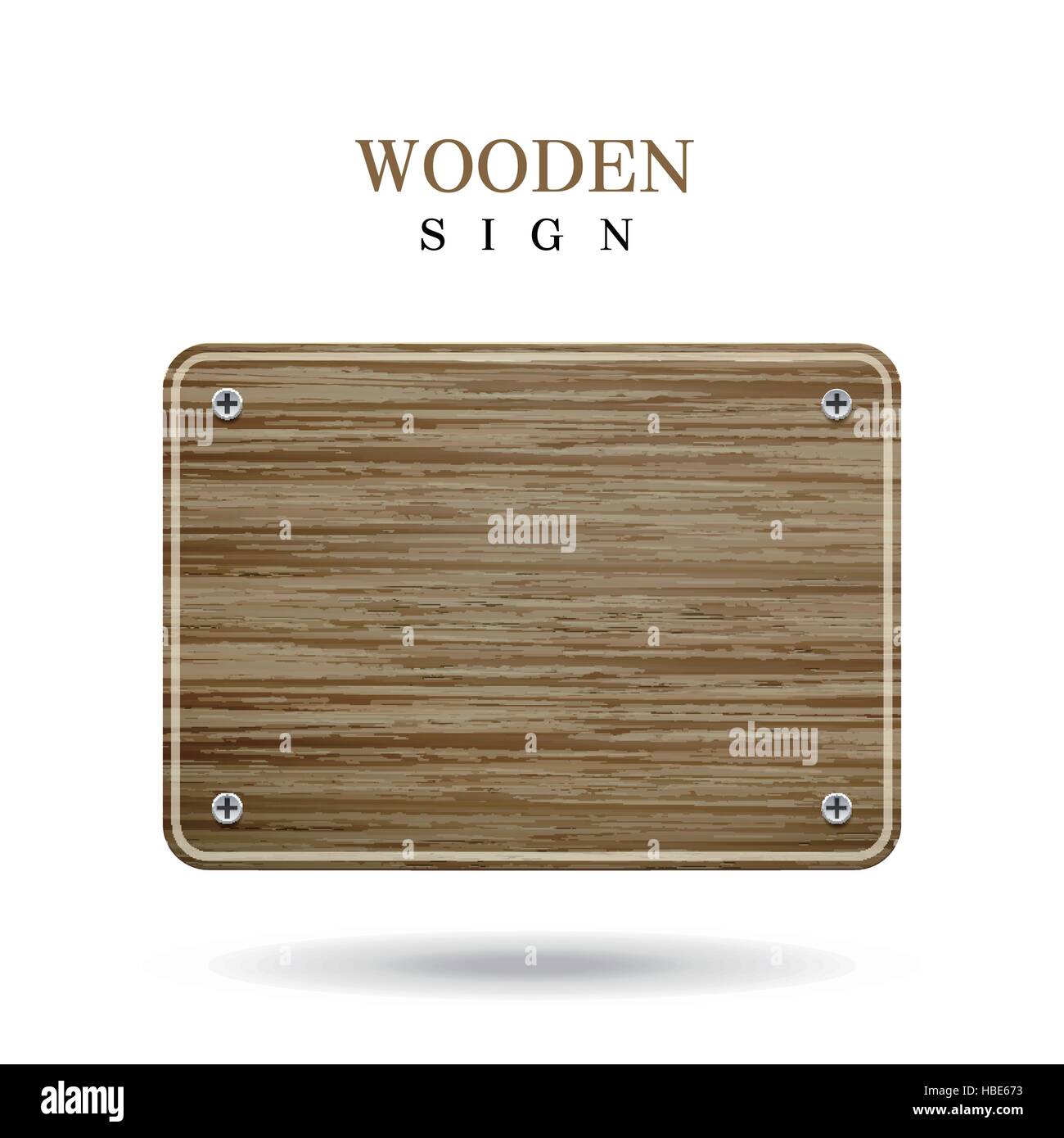 blank wooden sign isolated on white background Stock Vector Image & Art ...