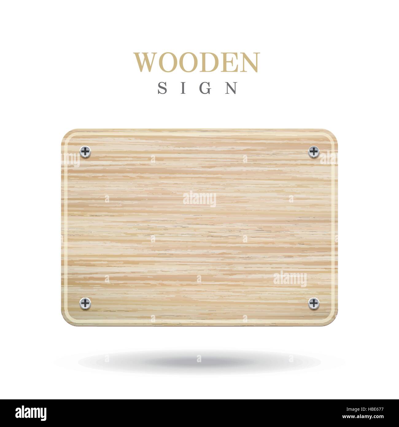 blank wooden sign isolated on white background Stock Vector Image & Art ...
