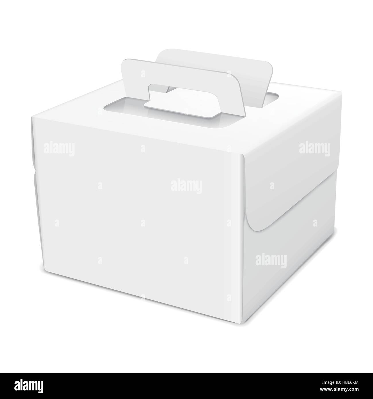 white cake box isolated on white background Stock Vector Image & Art Alamy