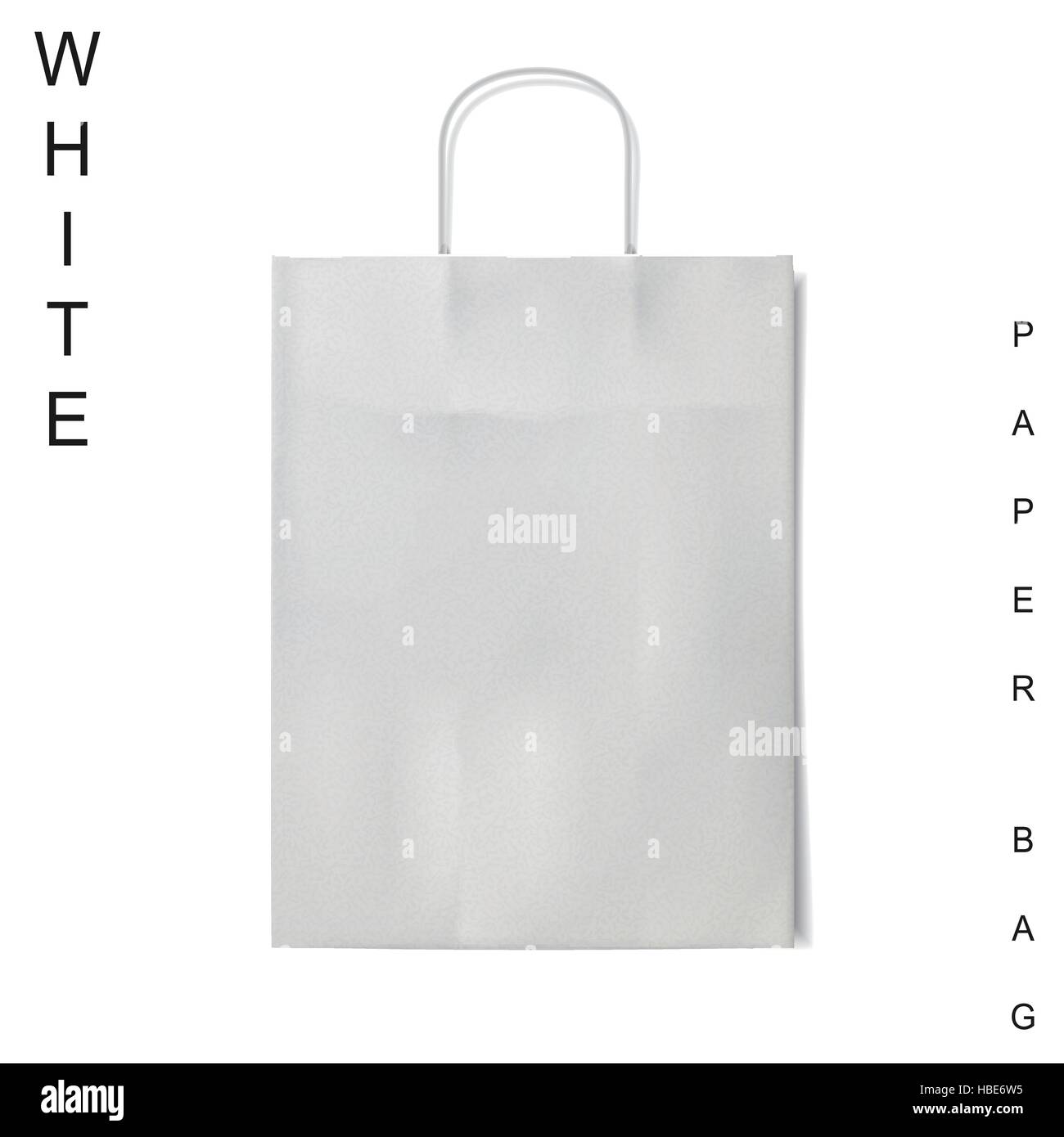 white paper bag isolated on white background Stock Vector Image & Art ...